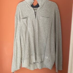 Lucky Brand Light Gray Zip-Up Sweater